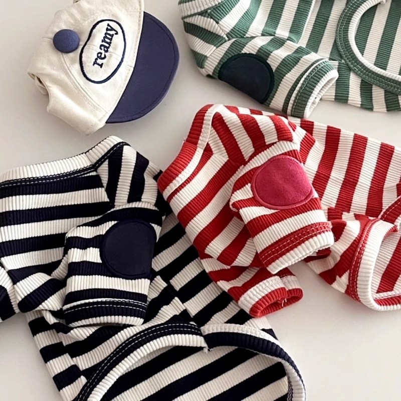 Sleeveless Undershirt - Striped Puppy Shirt Dog Summer Vest