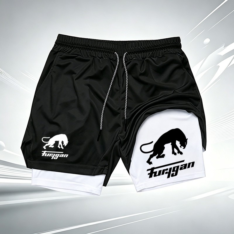 Men's Furygan Panther Print 2- - Compression Shorts Athletes 评论和价格