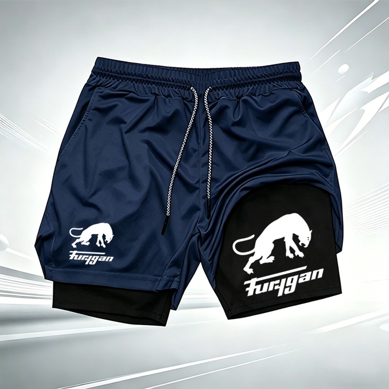 Men's Furygan Panther Print 2- - Compression Shorts Athletes 评论和价格