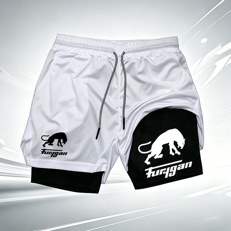 Men's Furygan Panther Print 2- - Compression Shorts Athletes 评论和价格